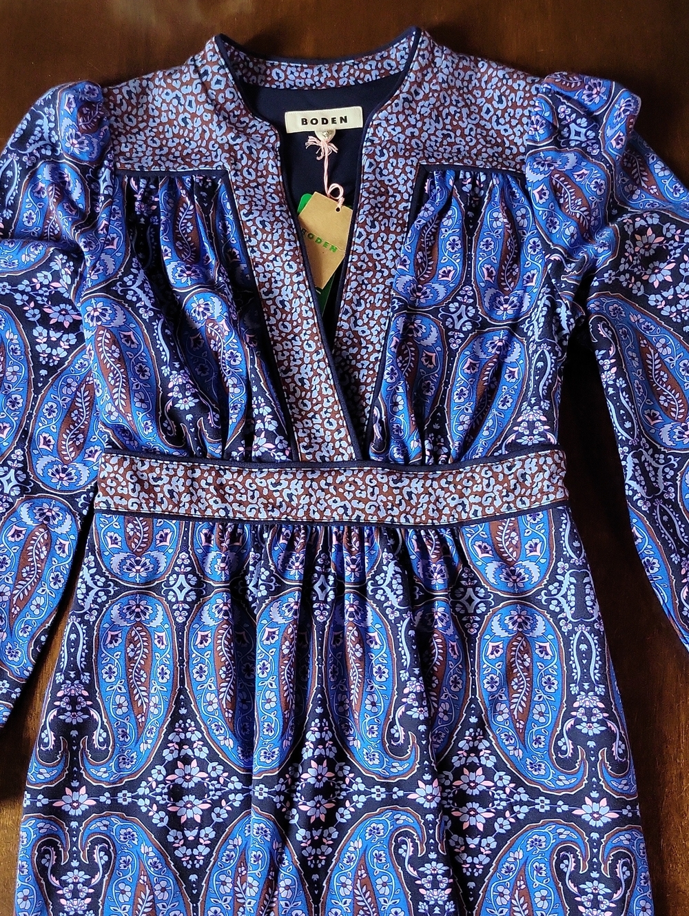 NWT Boden Women's Hotched Ponte Paisley Dress 6 - Picture 3 of 10
